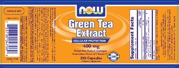 NOW Green Tea Extract 400 mg - supplement