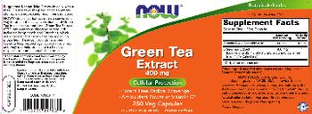 NOW Green Tea Extract 400 mg - supplement