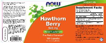 NOW Hawthorn Berry 540 mg - supplement