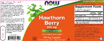NOW Hawthorn Berry - supplement