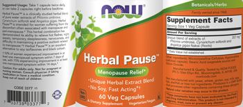 NOW Herbal Pause - supplement