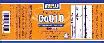 NOW High Potency CoQ10 400 mg - supplement