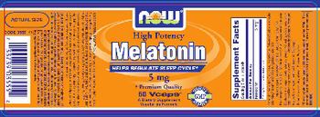 NOW High Potency Melatonin 5 mg - supplement