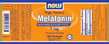 NOW High Potency Melatonin 5 mg - supplement