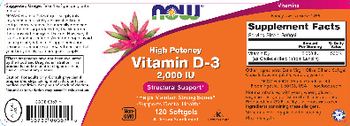 NOW High Potency Vitamin D-3 2,000 IU - supplement