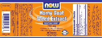 NOW Horny Goat Weed Extract 750 mg - supplement