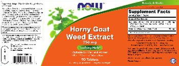 NOW Horny Goat Weed Extract 750 mg - supplement