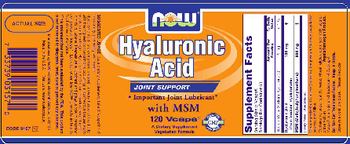 NOW Hyaluronic Acid - supplement
