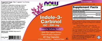 NOW Indole-3-Carbinol I3C - 200 mg - supplement