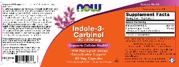 NOW Indole-3-Carbinol I3C - 200 mg - supplement