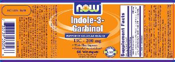 NOW Indole-3-Carbinol I3C - 200 mg - supplement