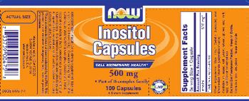 NOW Inositol Capsules 500 mg - supplement