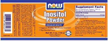 NOW Inositol Powder - supplement