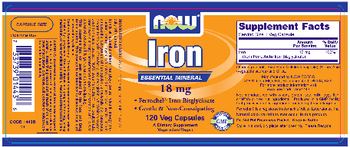 NOW Iron 18 mg - supplement