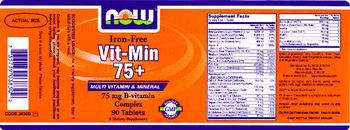 NOW Iron Free Vit-Min 75+ - supplement