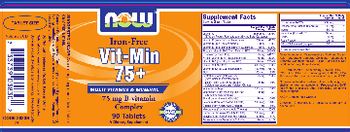 NOW Iron-Free Vit-Min 75+ - supplement