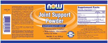 NOW Joint Support Powder - supplement