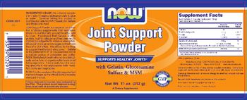 NOW Joint Support Powder - supplement