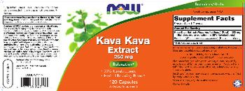 NOW Kava Kava Extract 250 mg - supplement