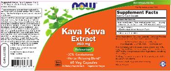 NOW Kava Kava Extract 250 mg - supplement