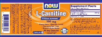 NOW L-Carnitine 500 mg - supplement