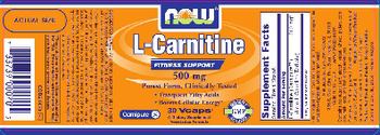 NOW L-Carnitine 500 mg - supplement