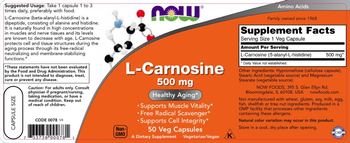 NOW L-Carnosine 500 mg - supplement