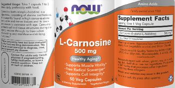 NOW L-Carnosine 500 mg - supplement