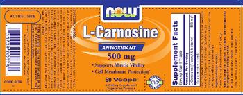 NOW L-Carnosine 500 mg - supplement