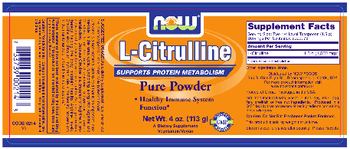 NOW L-Citrulline - supplement