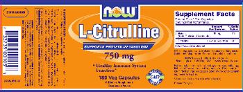 NOW L-Citrulline 750 mg - supplement