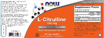 NOW L-Citrulline 750 mg - supplement