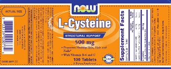 NOW L-Cysteine 500 mg - supplement
