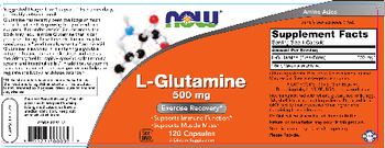 NOW L-Glutamine 500 mg - supplement