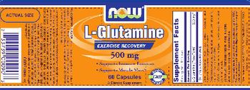 NOW L-Glutamine 500 mg - supplement