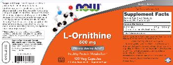 NOW L-Ornithine 500 mg - supplement