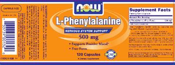 NOW L-Phenylalanine 500 mg - supplement