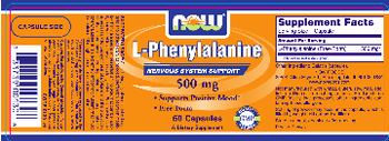 NOW L-Phenylalanine 500 mg - supplement