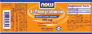 NOW L-Phenylalanine 500 mg - supplement