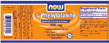 NOW L-Phenylalanine 500 mg - supplement