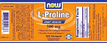 NOW L-Proline 500 mg - supplement