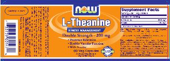 NOW L-Theanine Double Strength - 200 mg - supplement