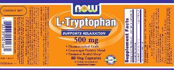 NOW L-Tryptophan 500 mg - supplement