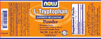 NOW L-Tryptophan Powder - supplement