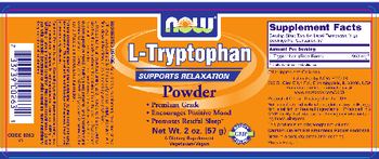 NOW L-Tryptophan Powder - supplement