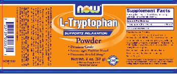 NOW L-Tryptophan Powder - supplement