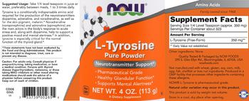 NOW L-Tyrosine - supplement