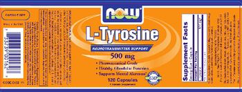 NOW L-Tyrosine 500 mg - supplement