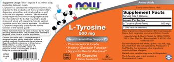 NOW L-Tyrosine 500 mg - supplement