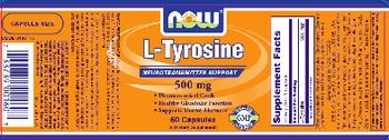 NOW L-Tyrosine 500 mg - supplement